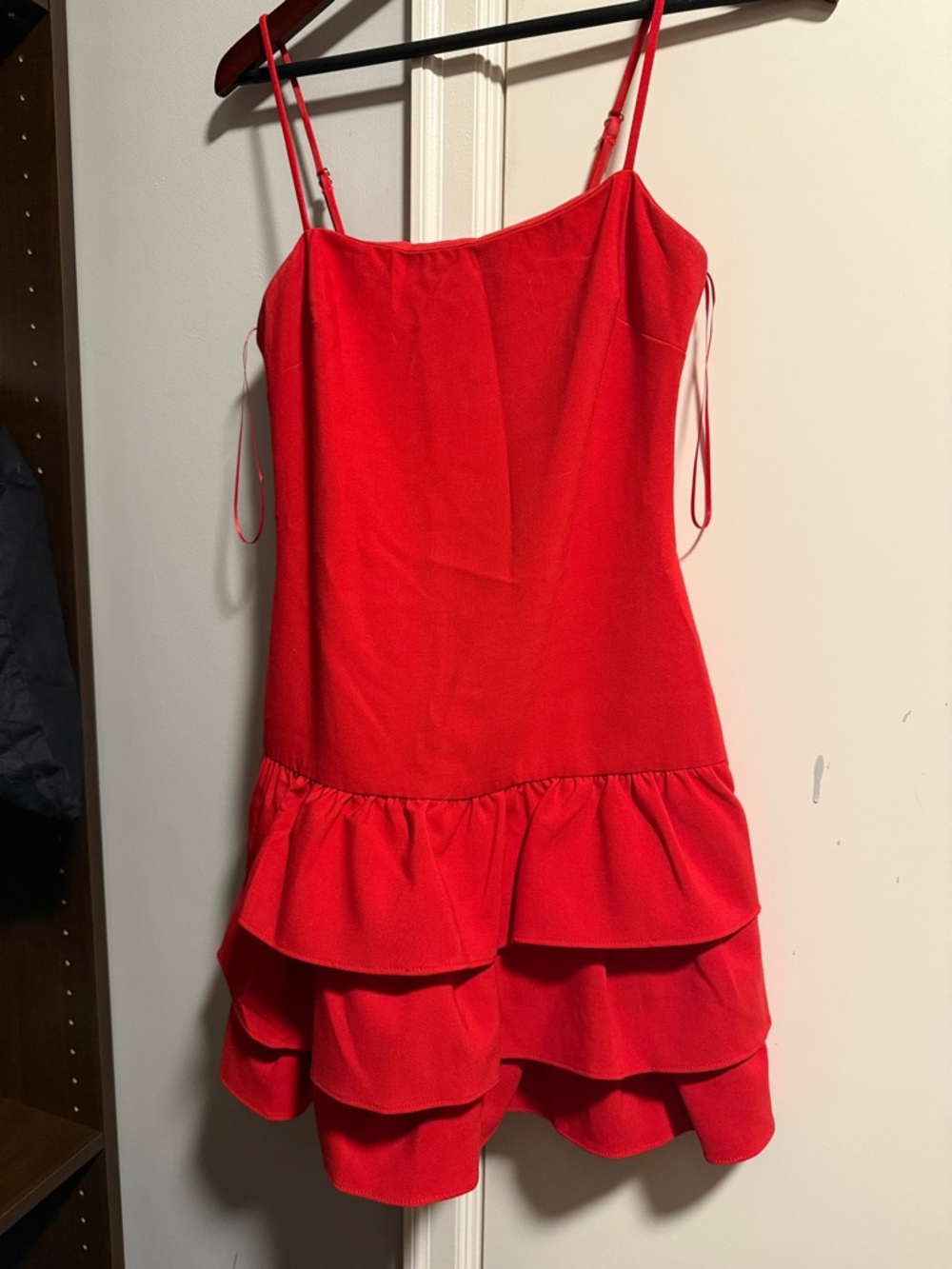 Red Ruffle mini dress